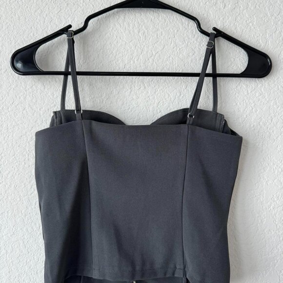 Princess Polly charcoal gray long corset top🍸🖤 - Picture 8 of 8